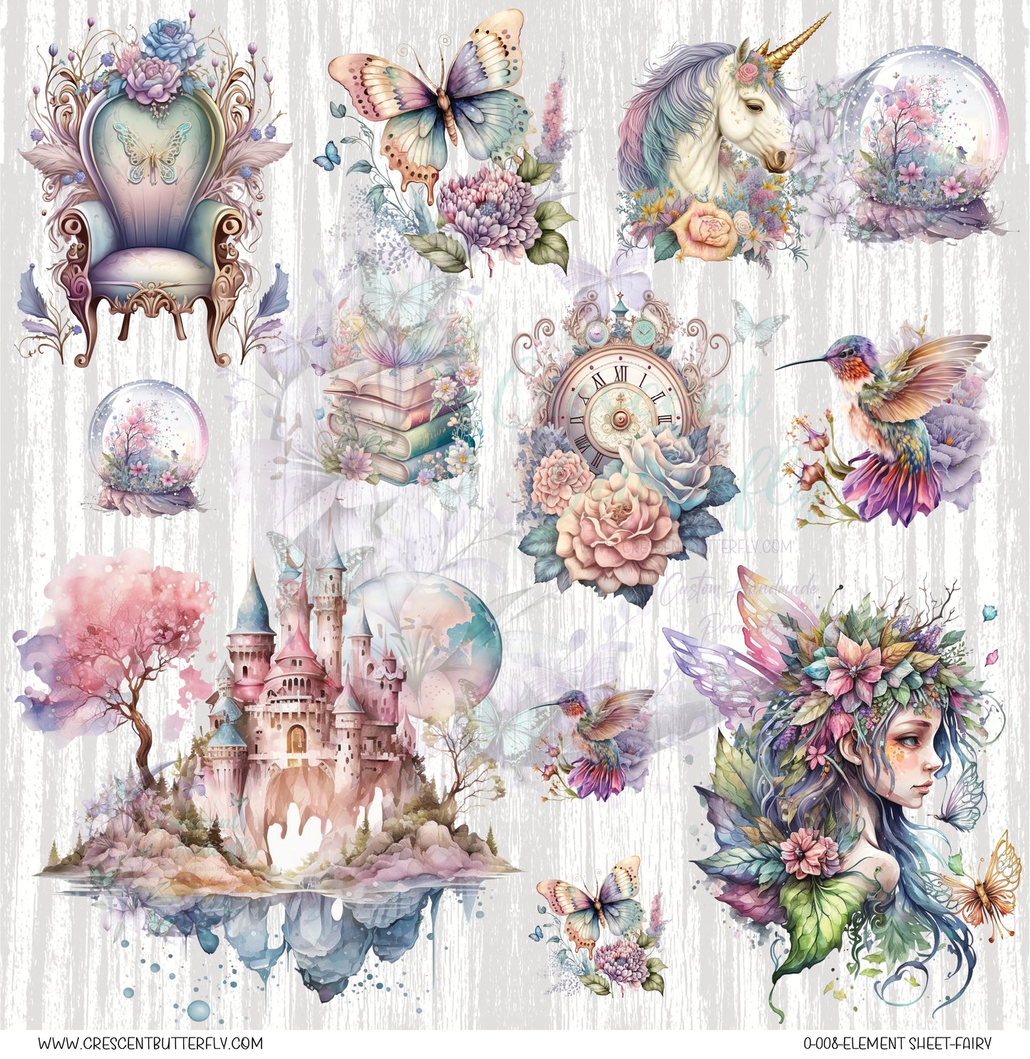 0-008-Element Sheet-Fairy UV DTF