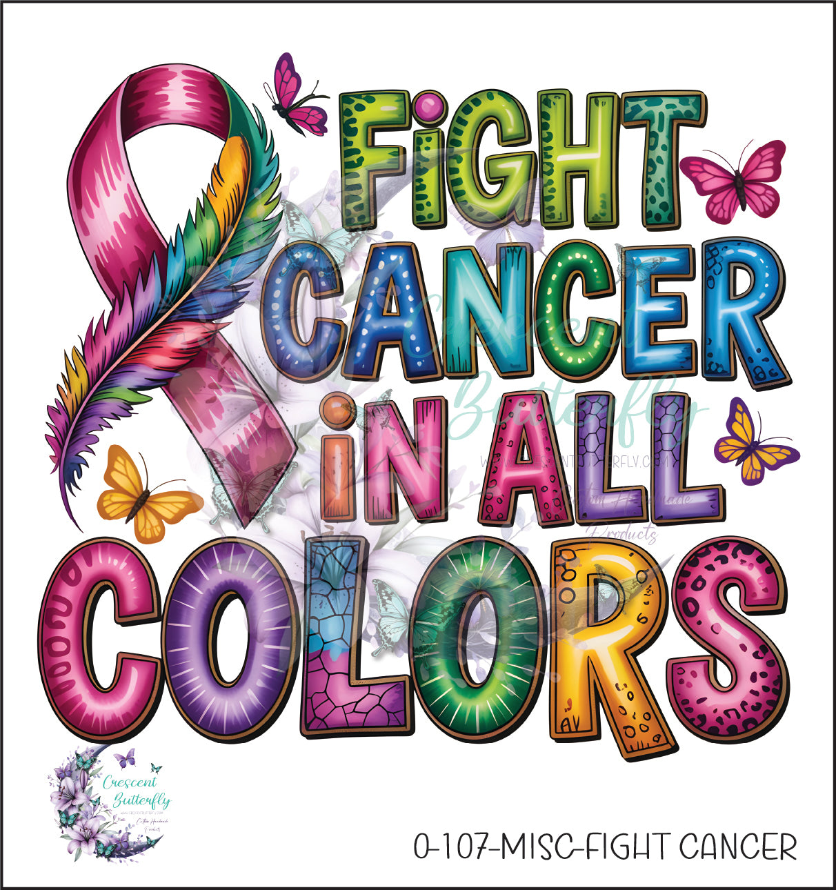 0-107-Misc-Fight Cancer UV DTF Decal