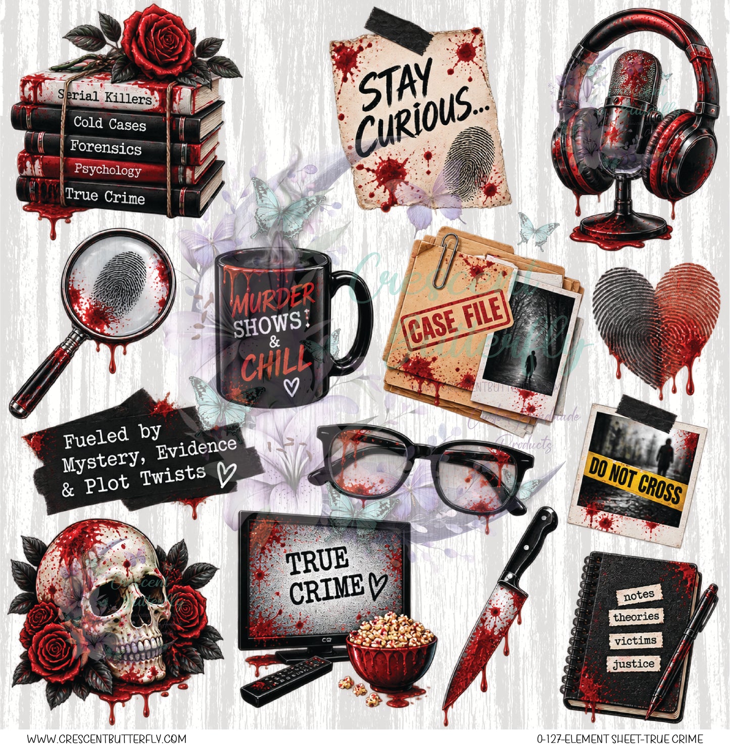 0-127-Element Sheet-True Crime UV DTF