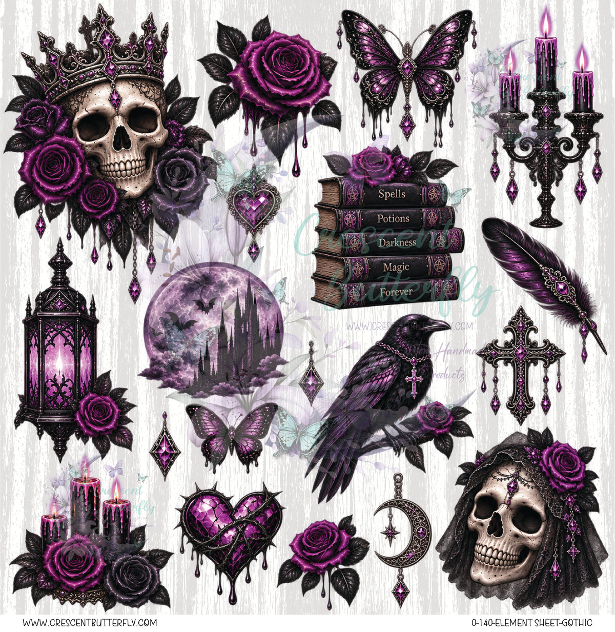 0-140-Element Sheet-Gothic UV DTF