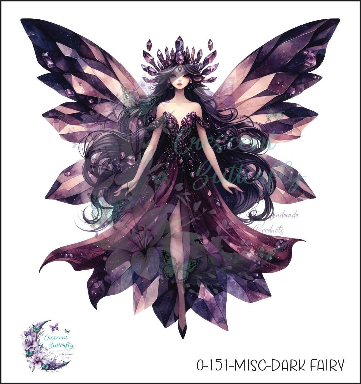 0-151-Misc-Dark Fairy UV DTF Decal