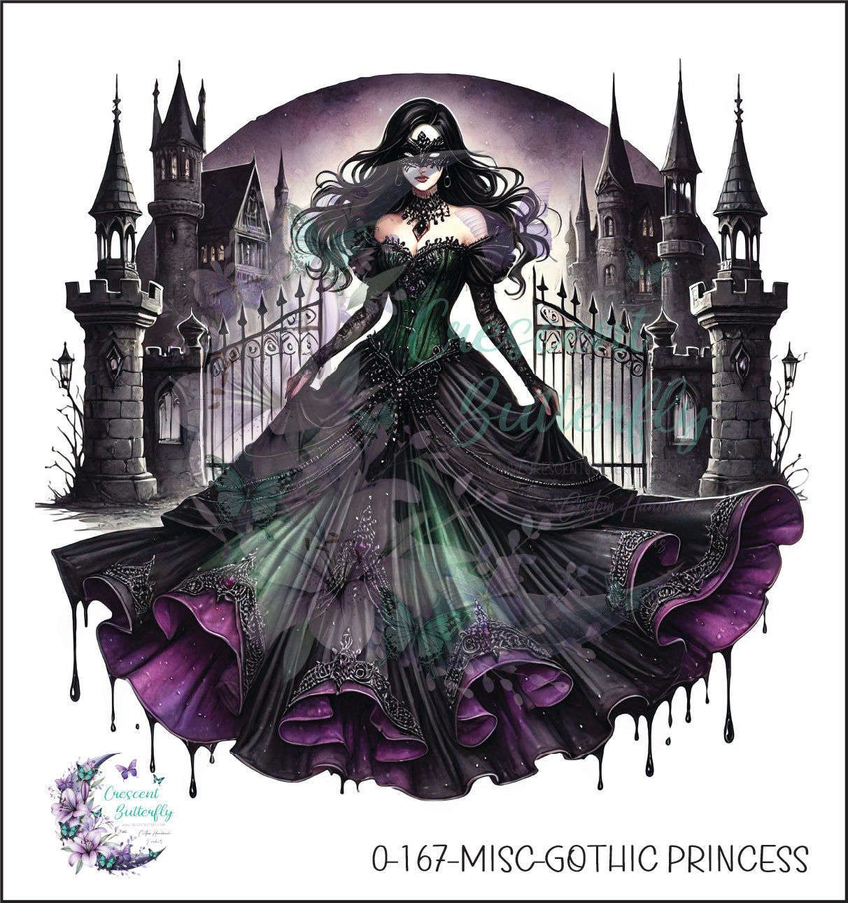 0-167-Misc-Gothic Princess UV DTF Decal