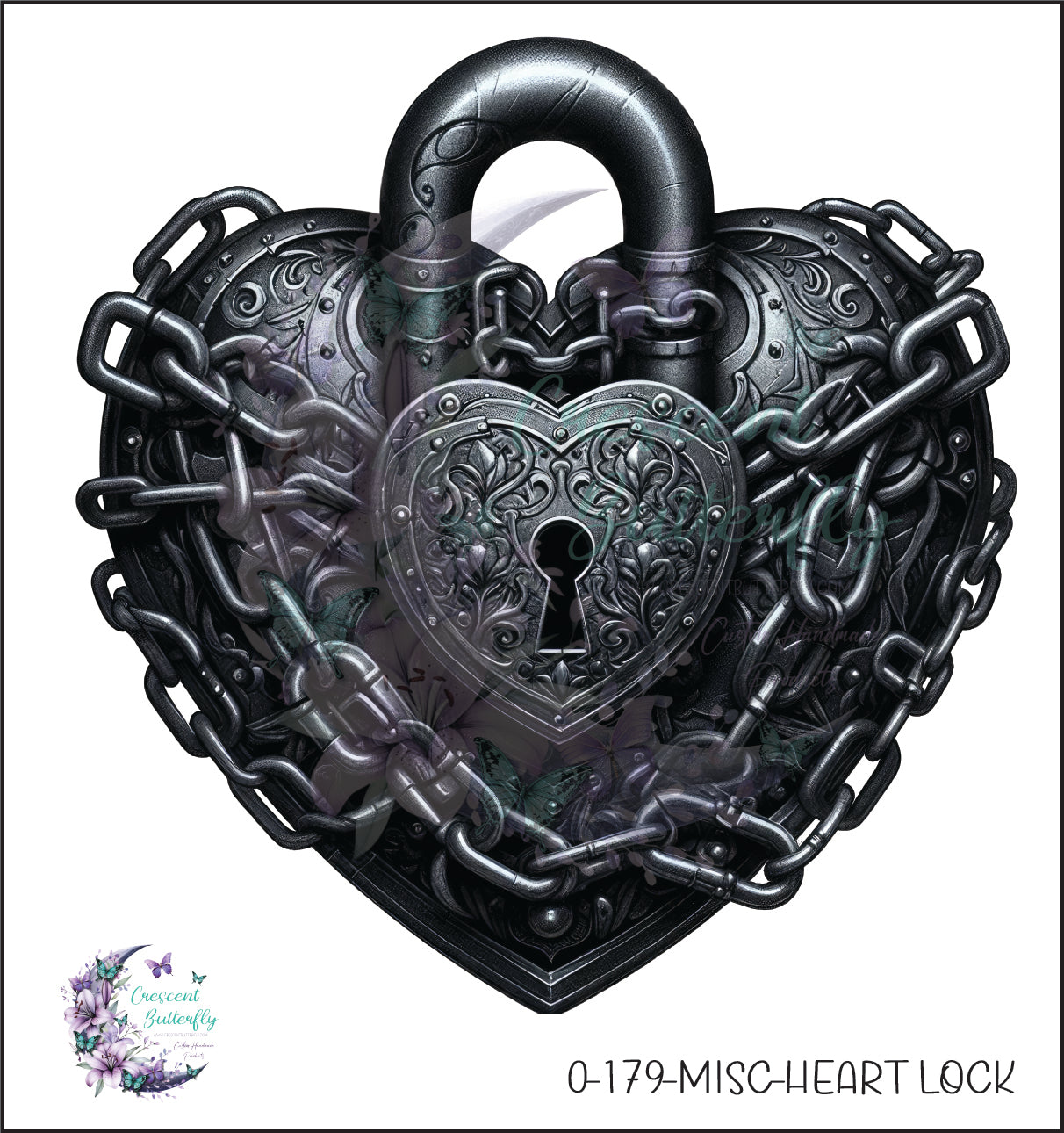 0-179-Misc-Heart Lock UV DTF Decal