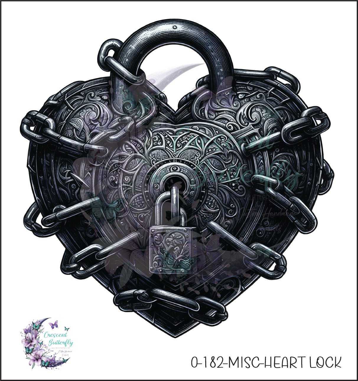 0-182-Misc-Heart Lock UV DTF Decal