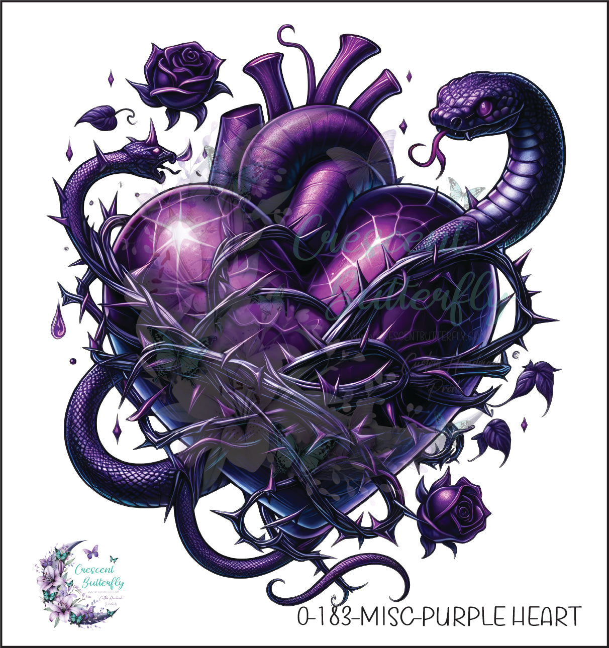 0-183-Misc-Purple Heart UV DTF Decal