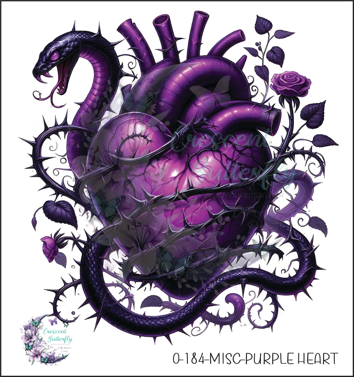 0-184-Misc-Purple Heart UV DTF Decal