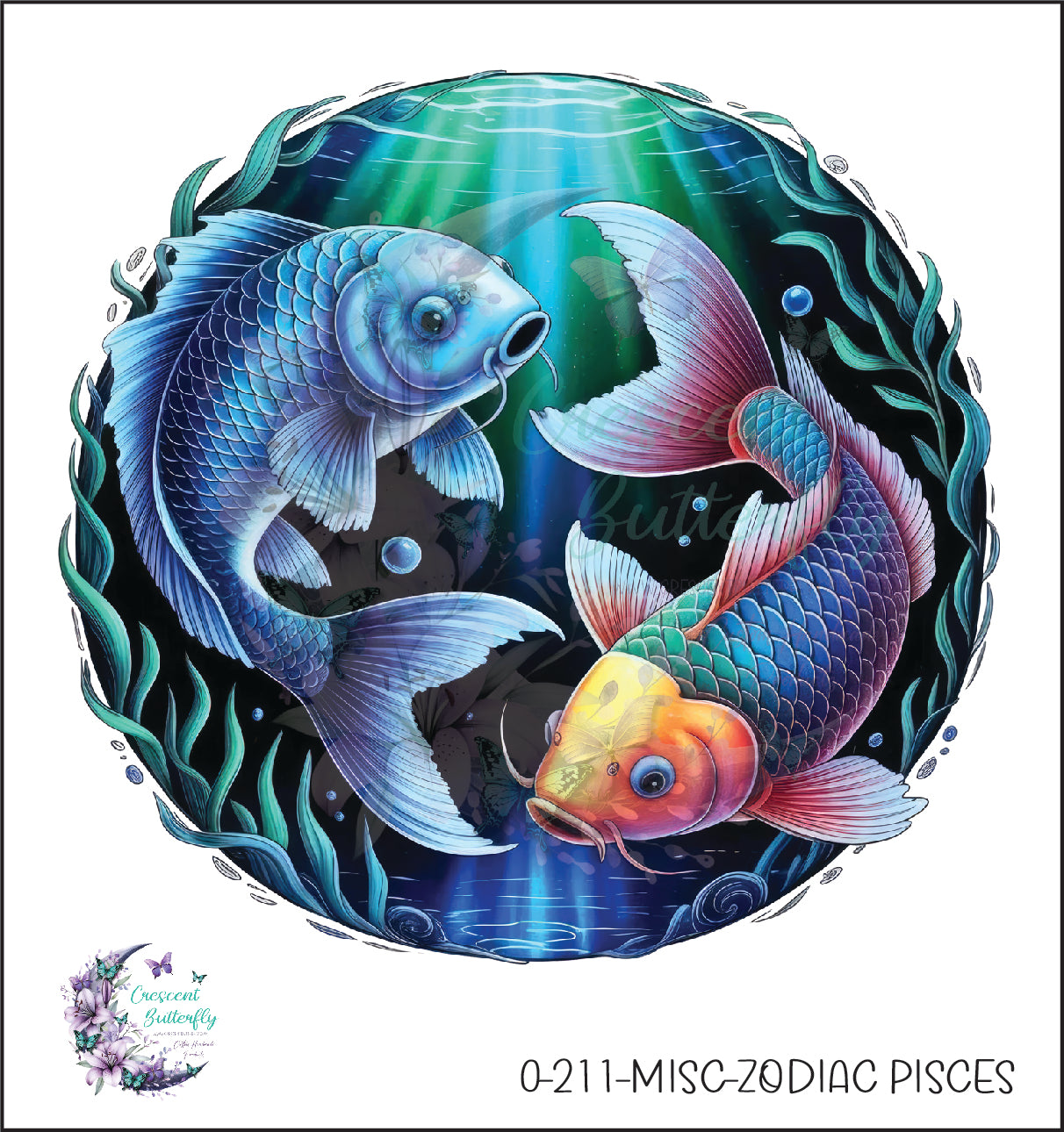 0-211-Misc-Zodiac Pisces UV DTF Decal