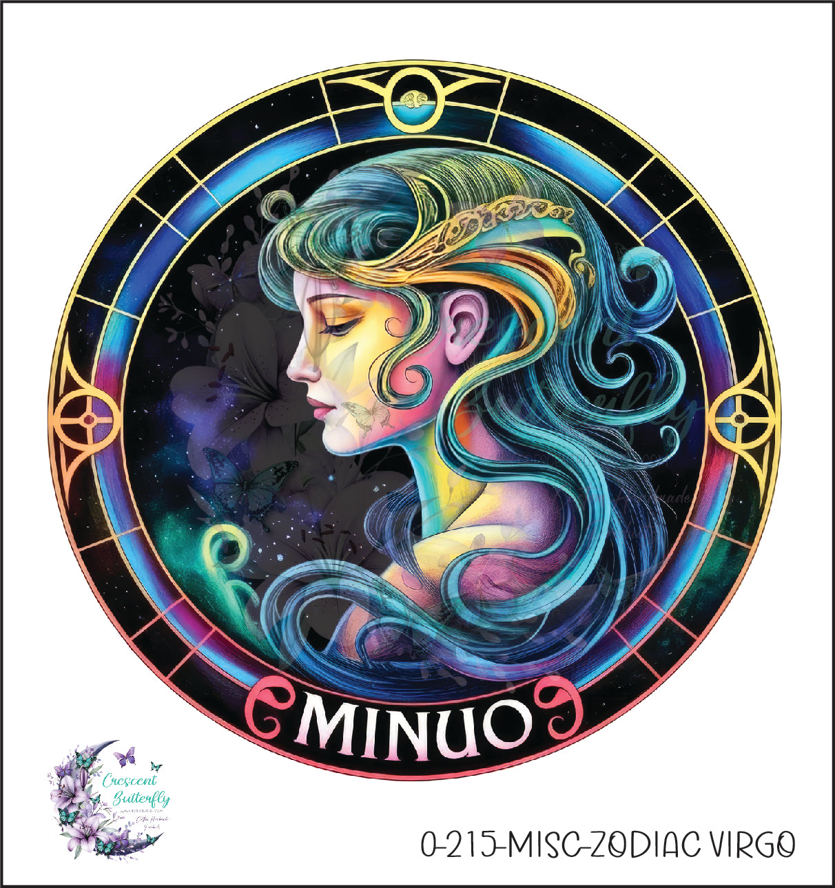 0-215-Misc-Zodiac Virgo UV DTF Decal