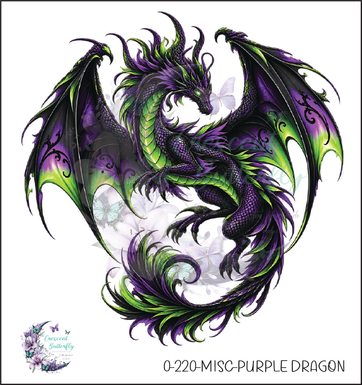 0-220-Misc-Purple Dragon UV DTF Decal