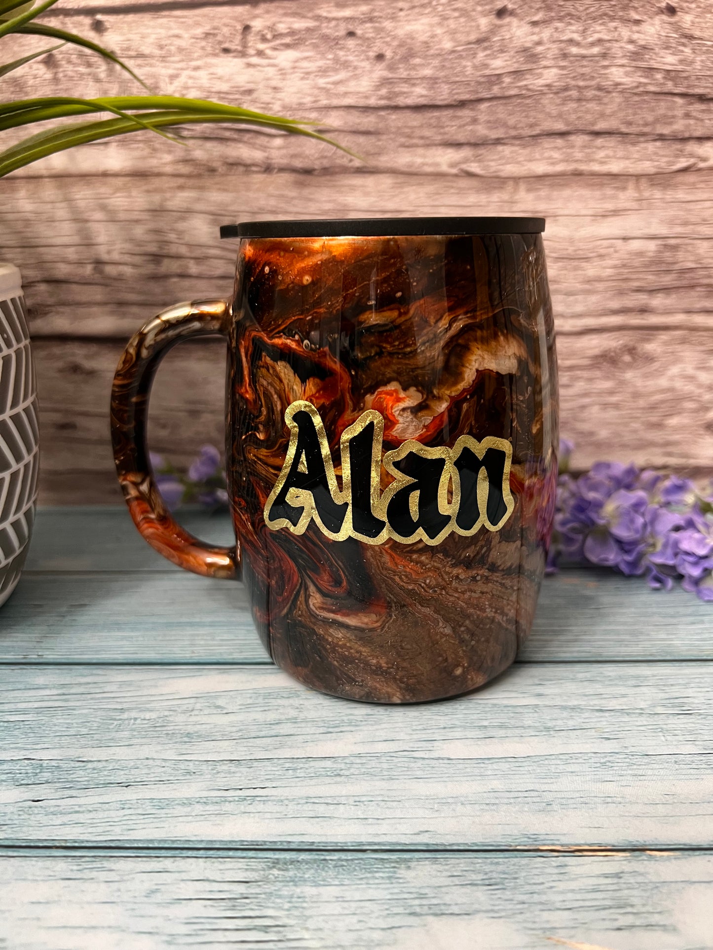Tigers Eye Handmade Custom Epoxy Tumbler