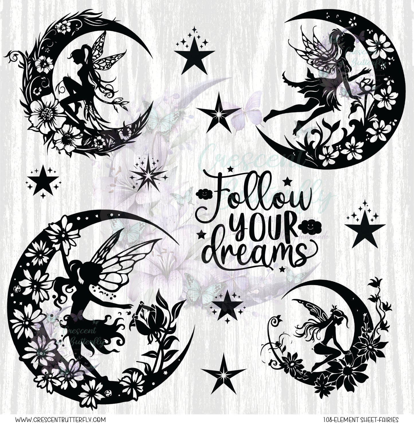 108-Element Sheet-Fairies UV DTF