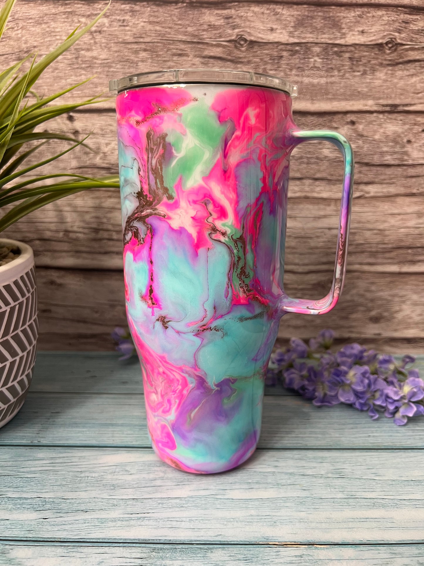 Easter Cocktail Handmade Custom Epoxy Tumbler