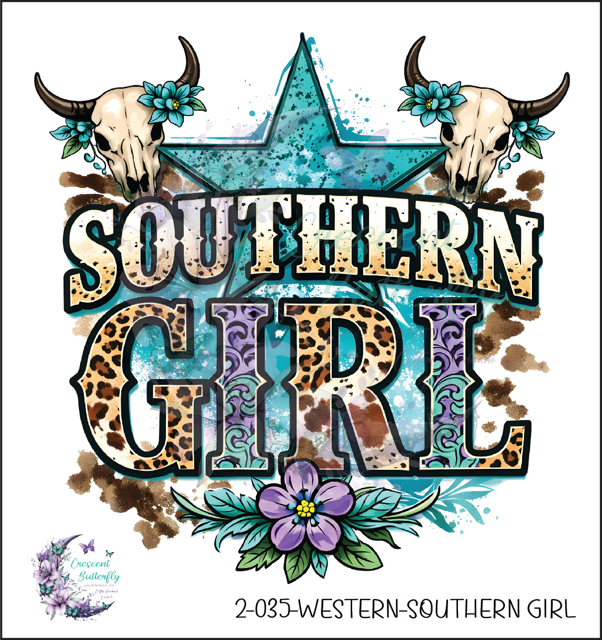 2-035-Western-Southern Girl UV DTF Decal