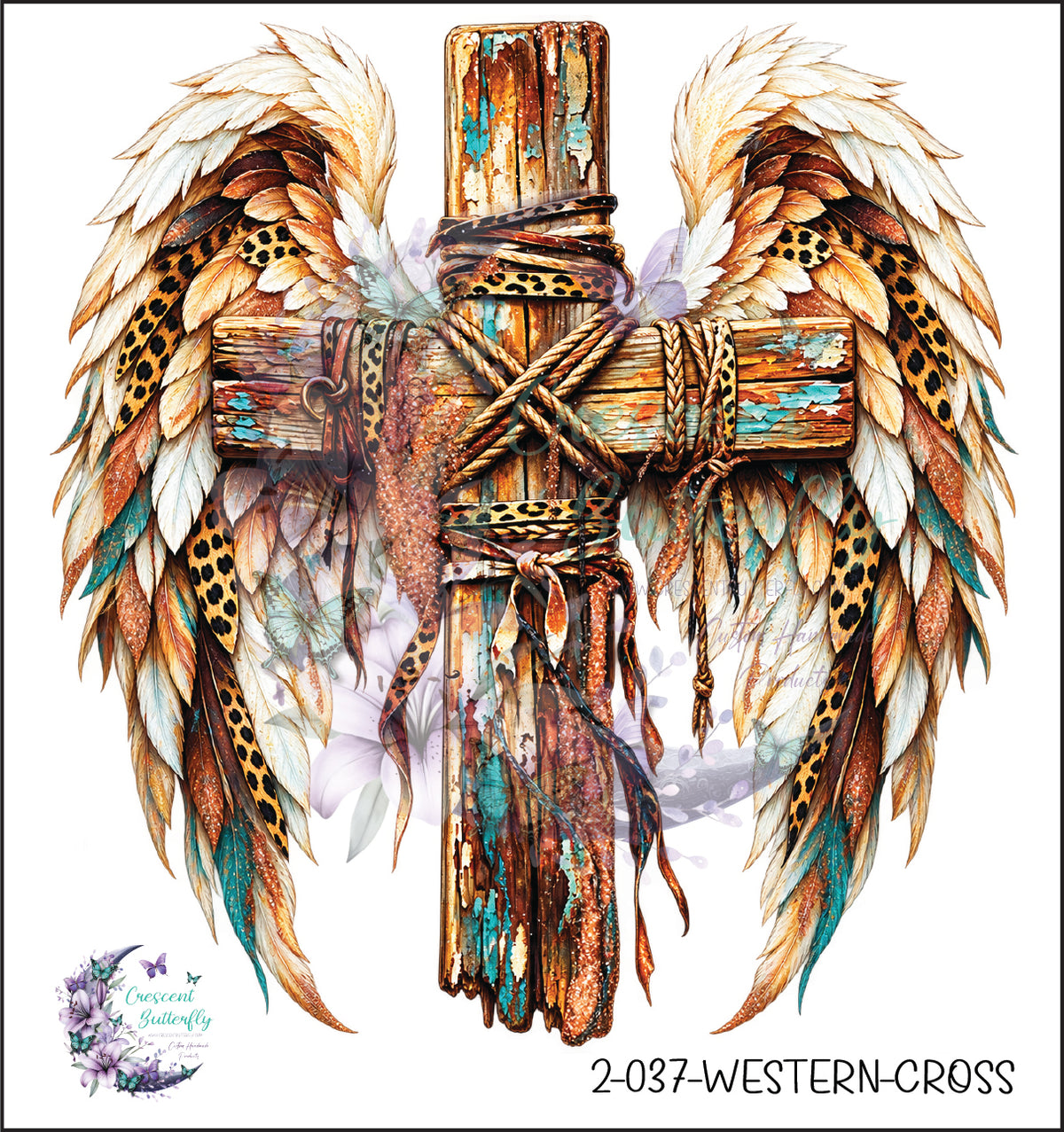 2-037-Western-Cross UV DTF Decal