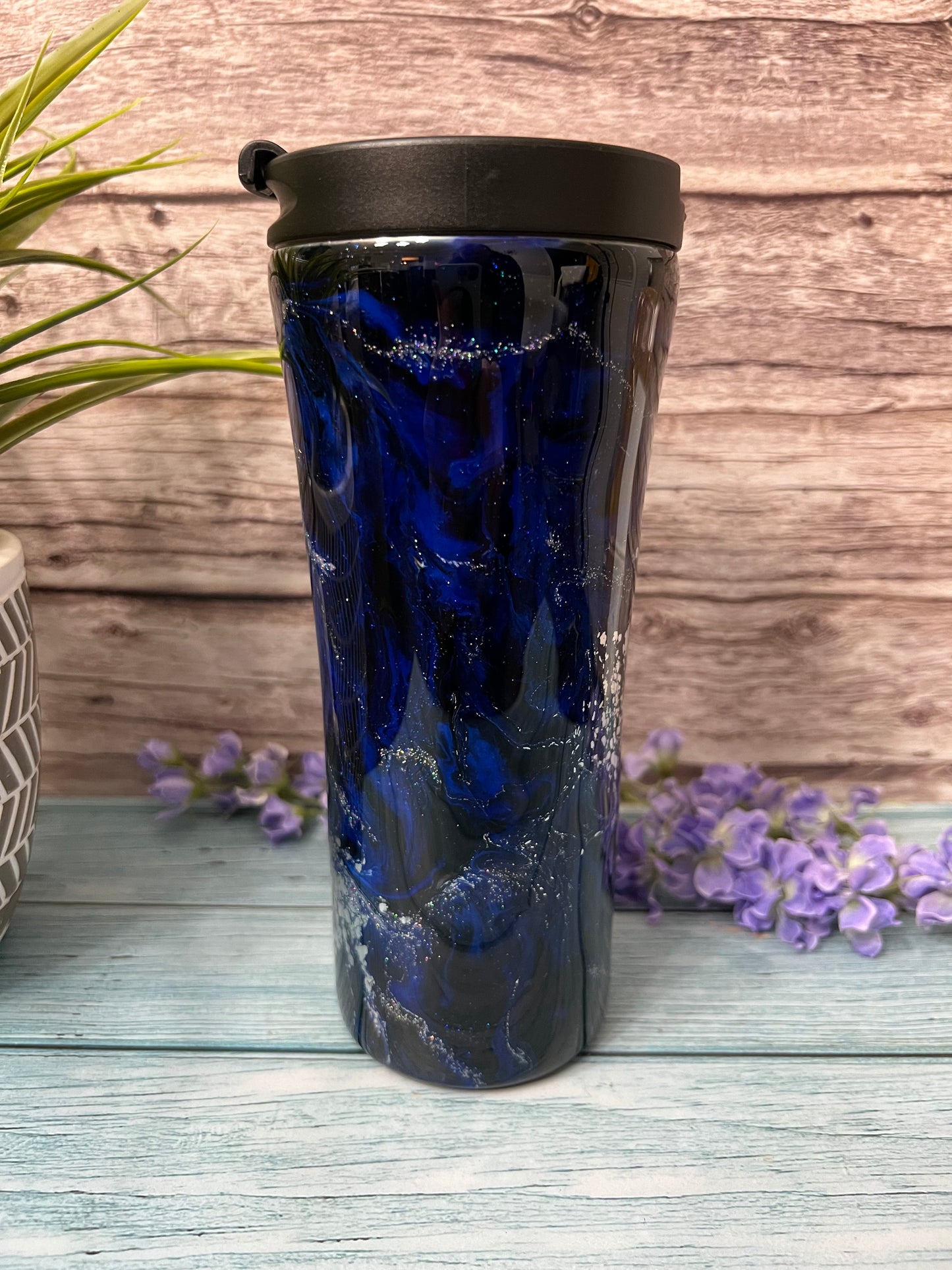 Midnight Blues Handmade Custom Epoxy Tumbler