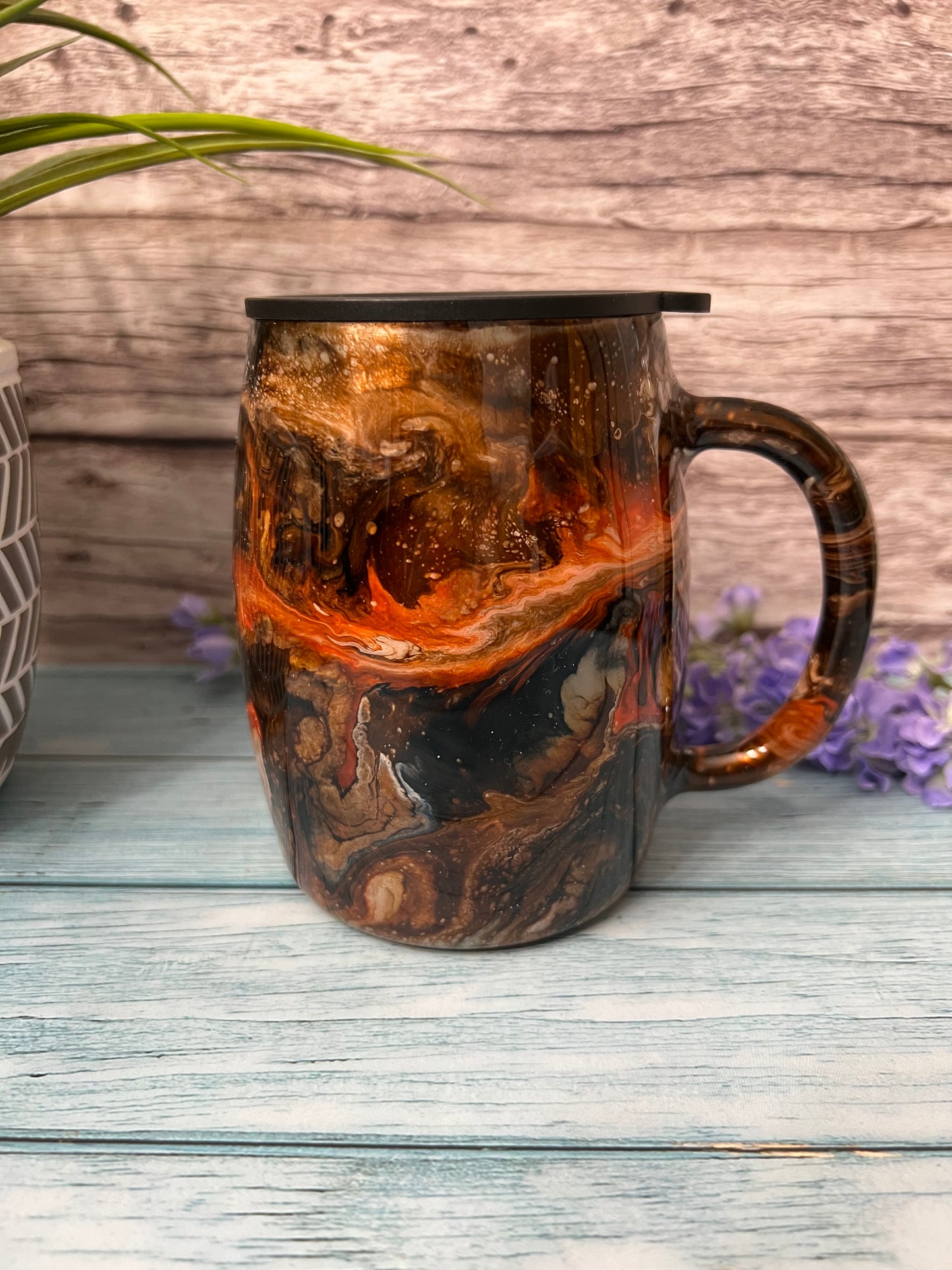 Tigers Eye Handmade Custom Epoxy Tumbler