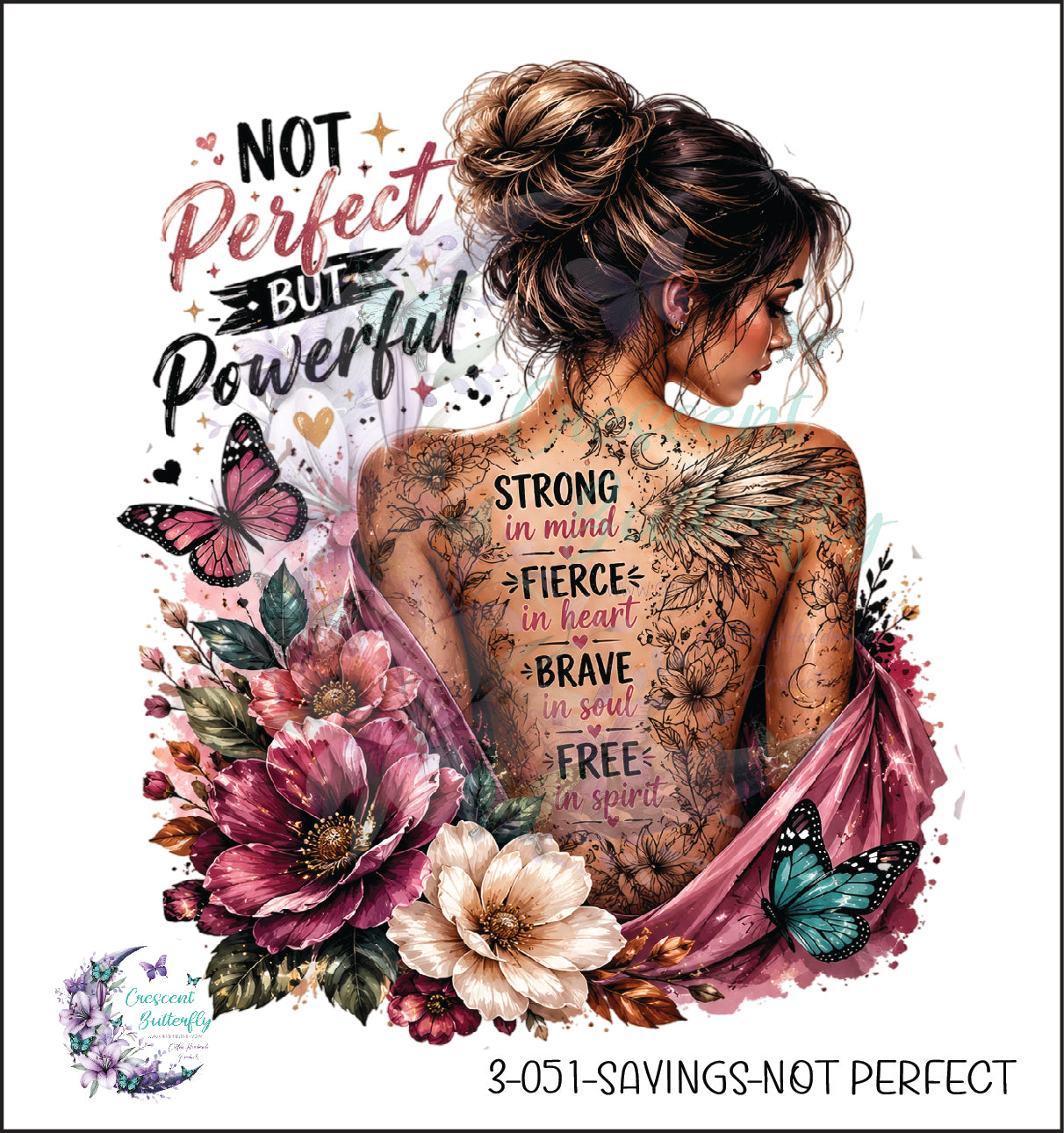 3-051-Sayings-Not Perfect UV DTF Decal