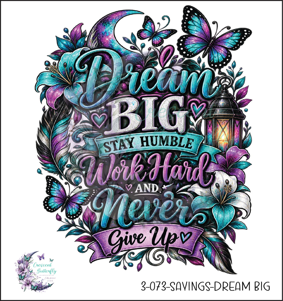3-073-Sayings-Dream Big UV DTF Decal