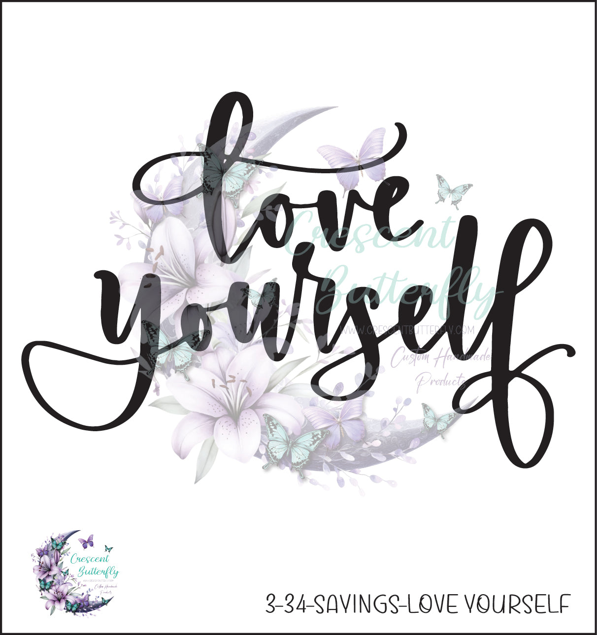 3-34-Sayings-Love Yourself UV DTF Decal