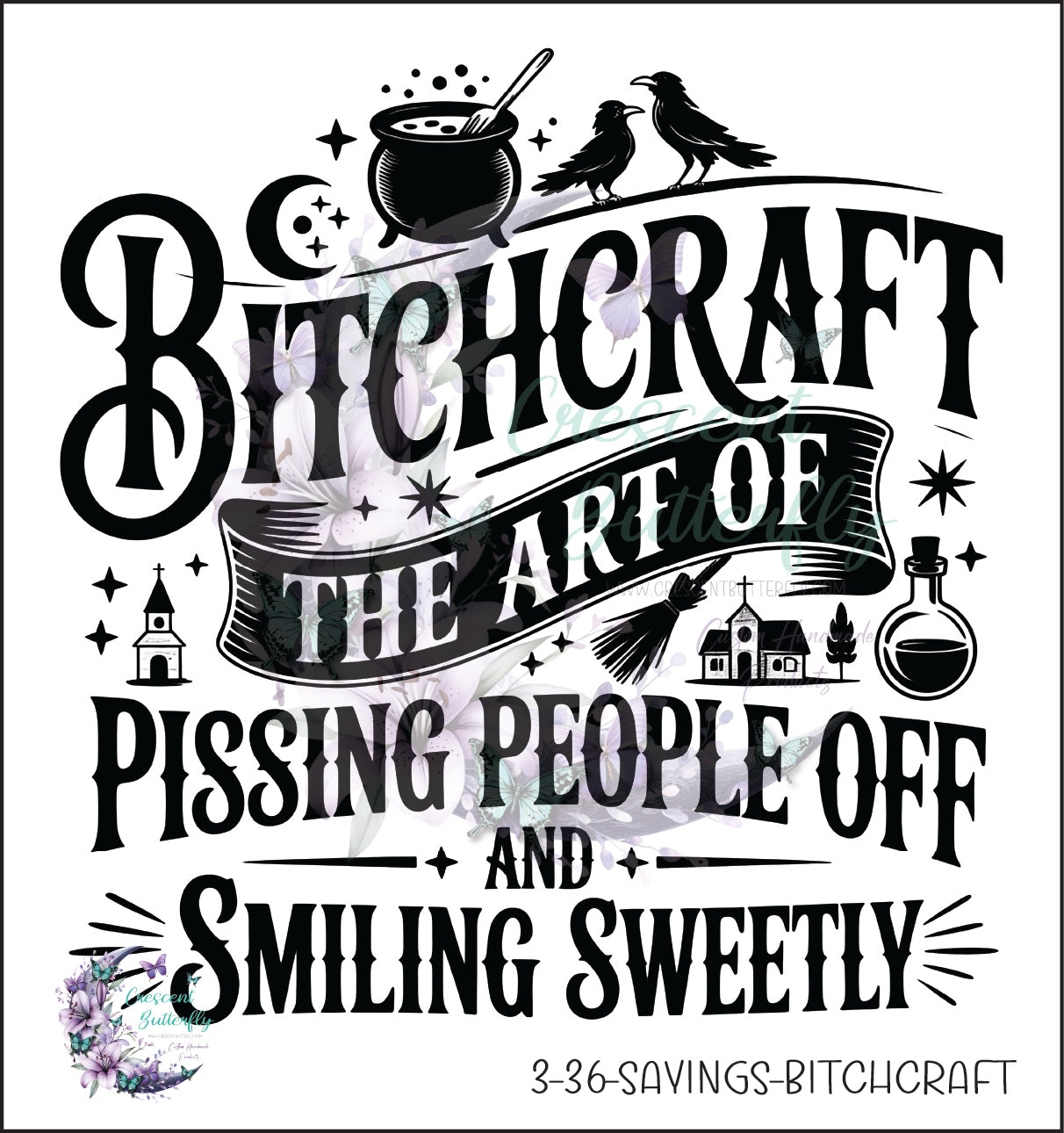 3-36-Sayings-Bitchcraft UV DTF Decal