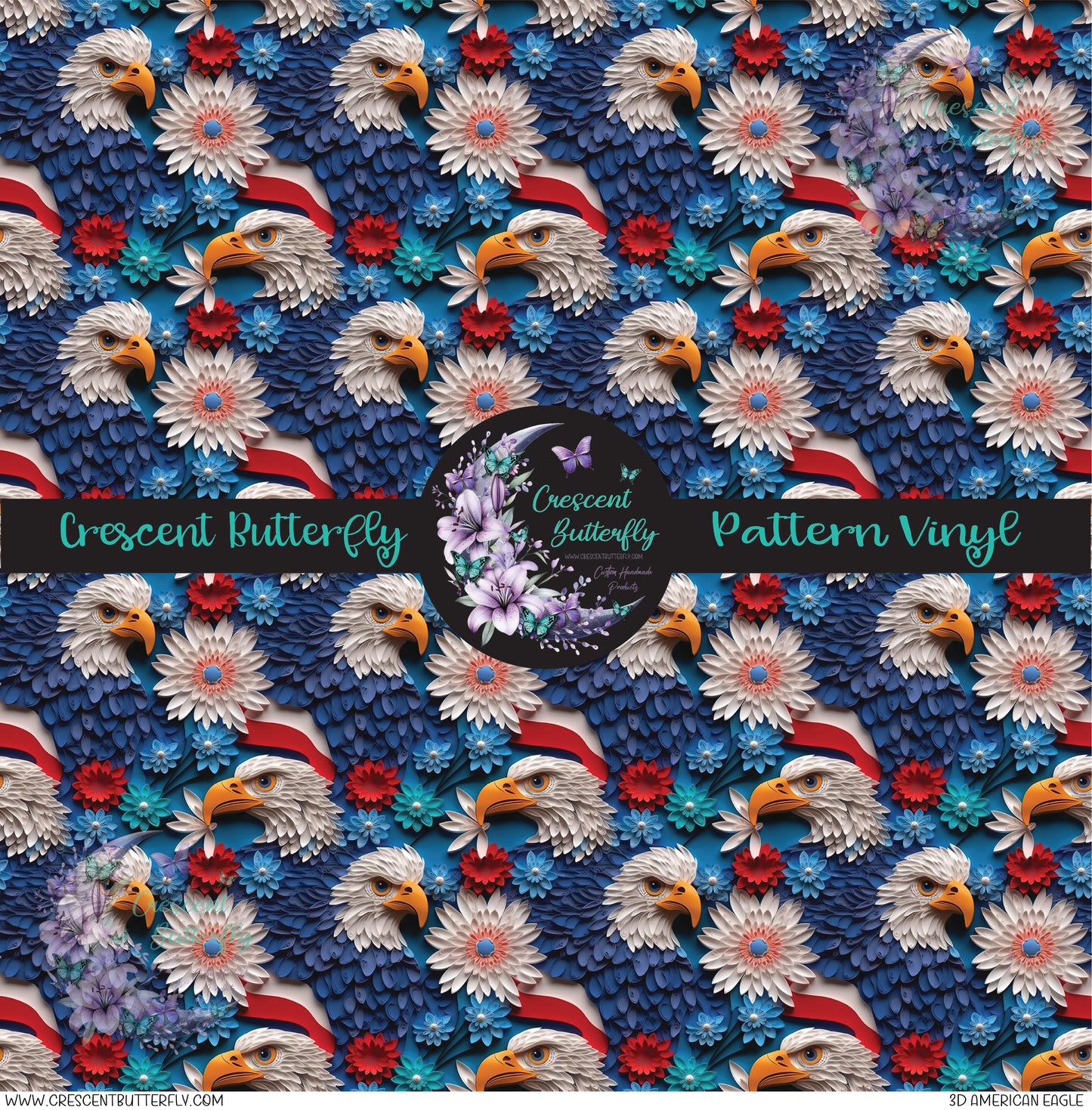 3D American Eagle Printed Vinyl Sheet/Wrap