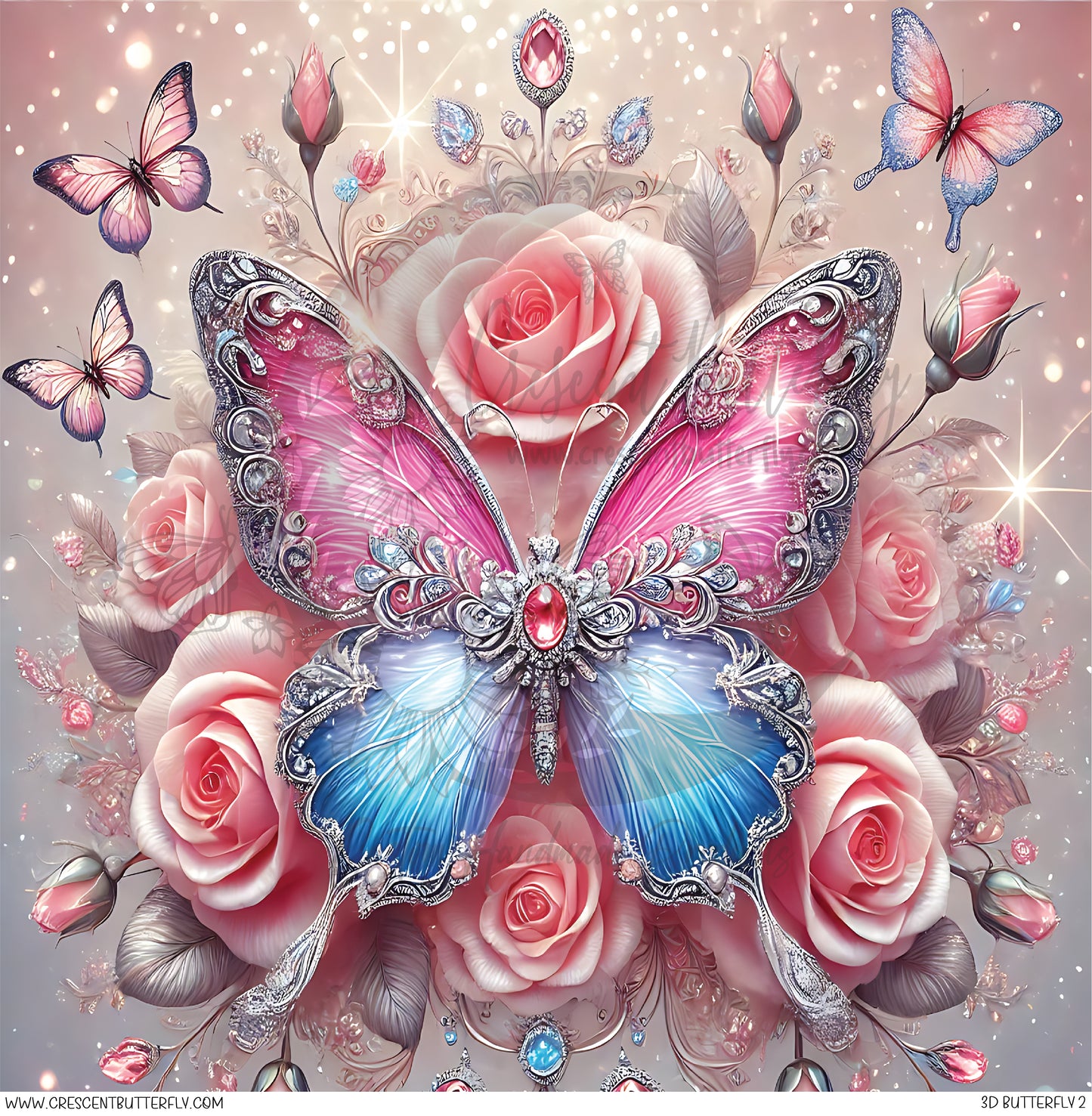 3D Butterfly 2 Printed Vinyl Sheet/Wrap