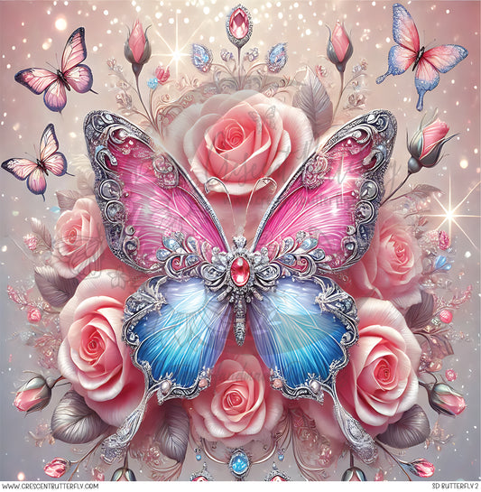3D Butterfly 2 Printed Vinyl Sheet/Wrap