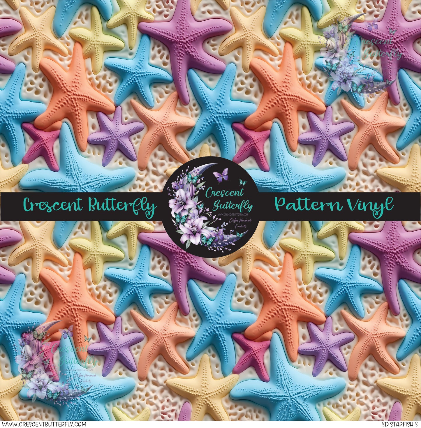 3D Starfish 3 Printed Vinyl Sheet/Wrap