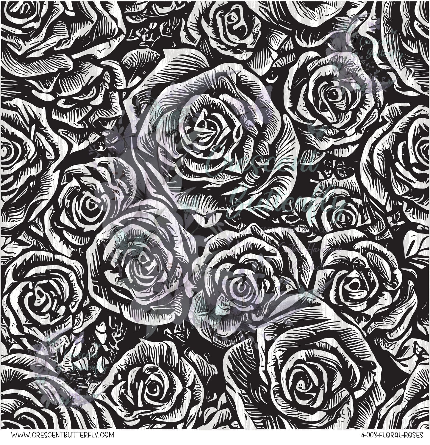 4-003-Floral-Roses 10x10 UV DTF Sheet