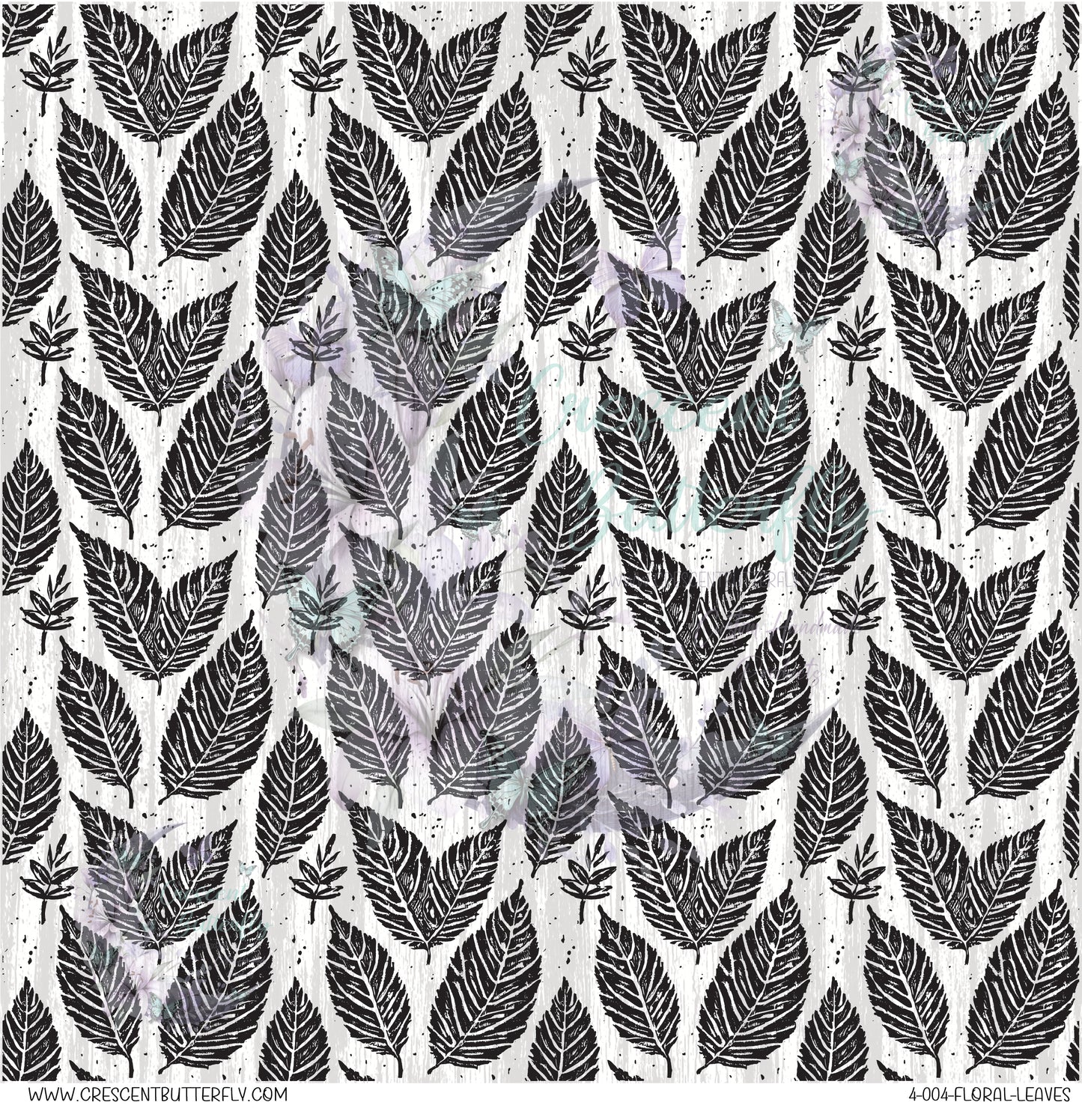 4-004-Floral-Leaves 10x10 UV DTF Sheet