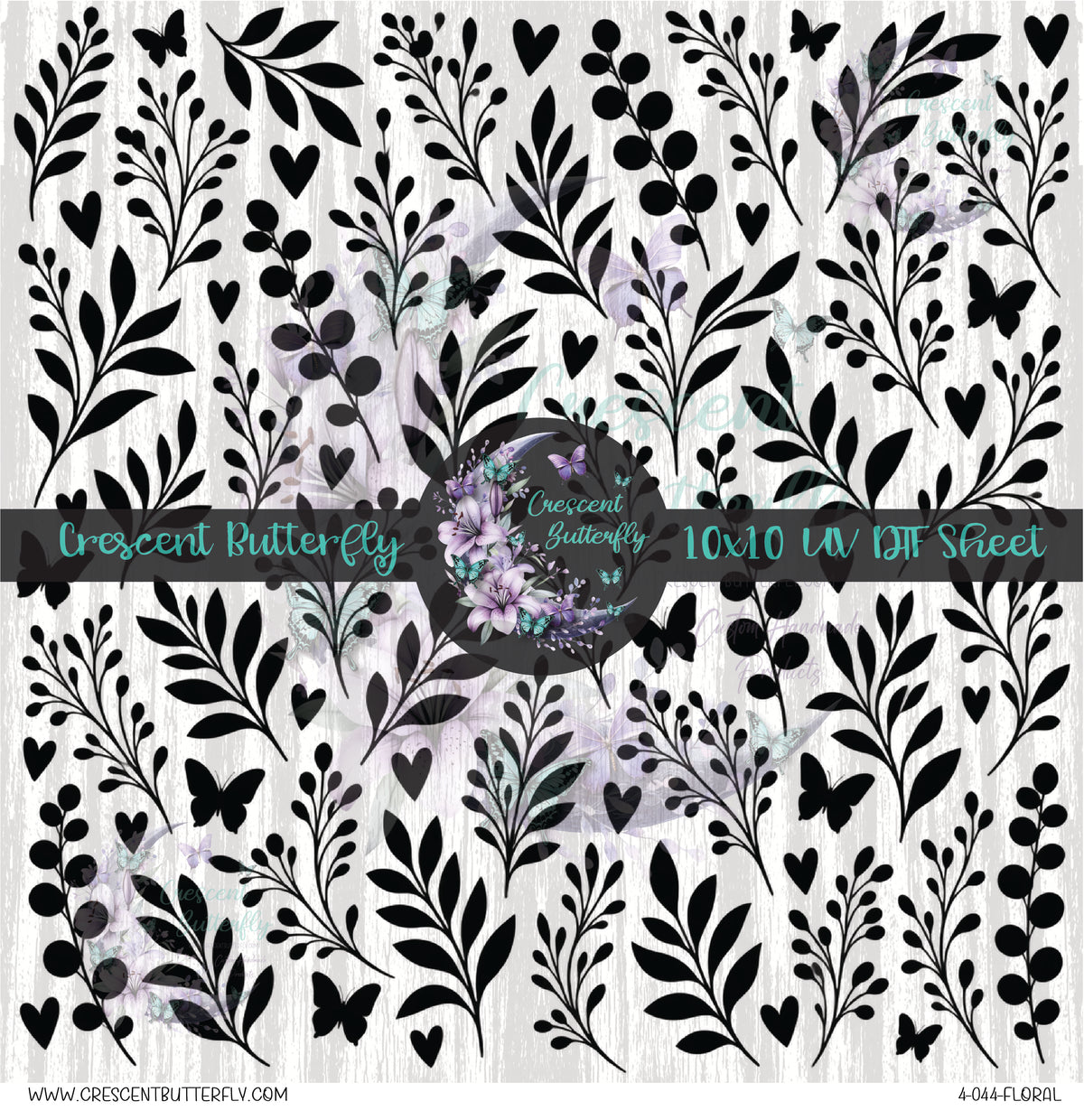 4-044-Floral 10x10 UV DTF Sheet