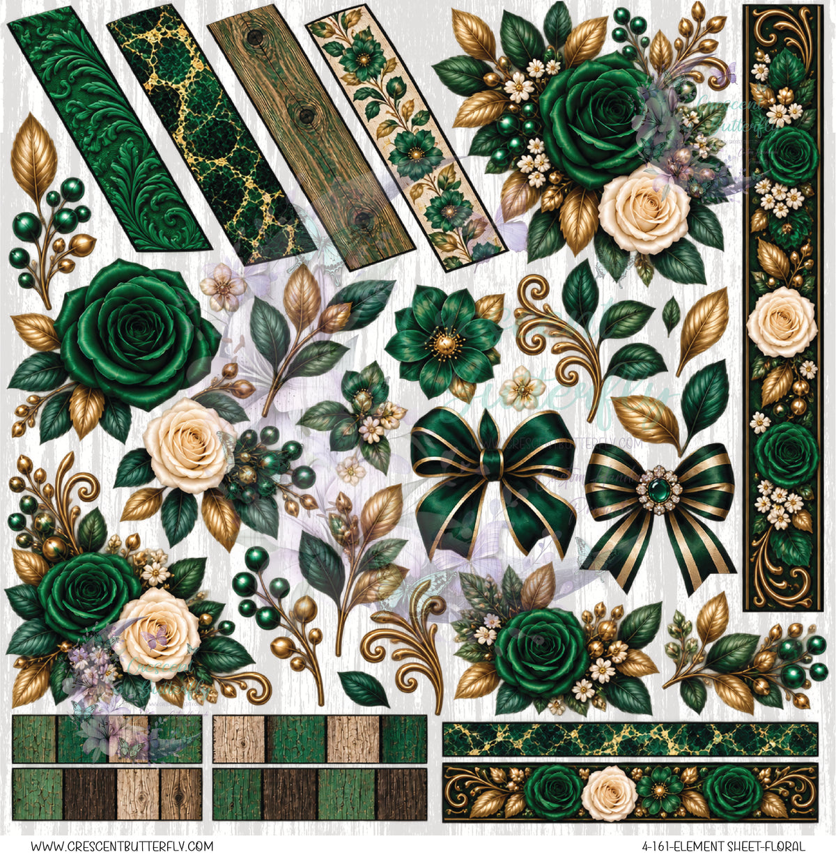 4-161-Element Sheet-Floral UV DTF