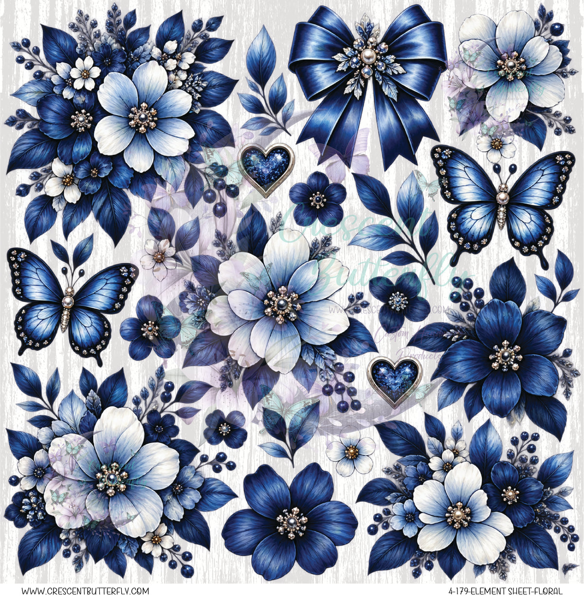 4-179-Element Sheet-Floral UV DTF