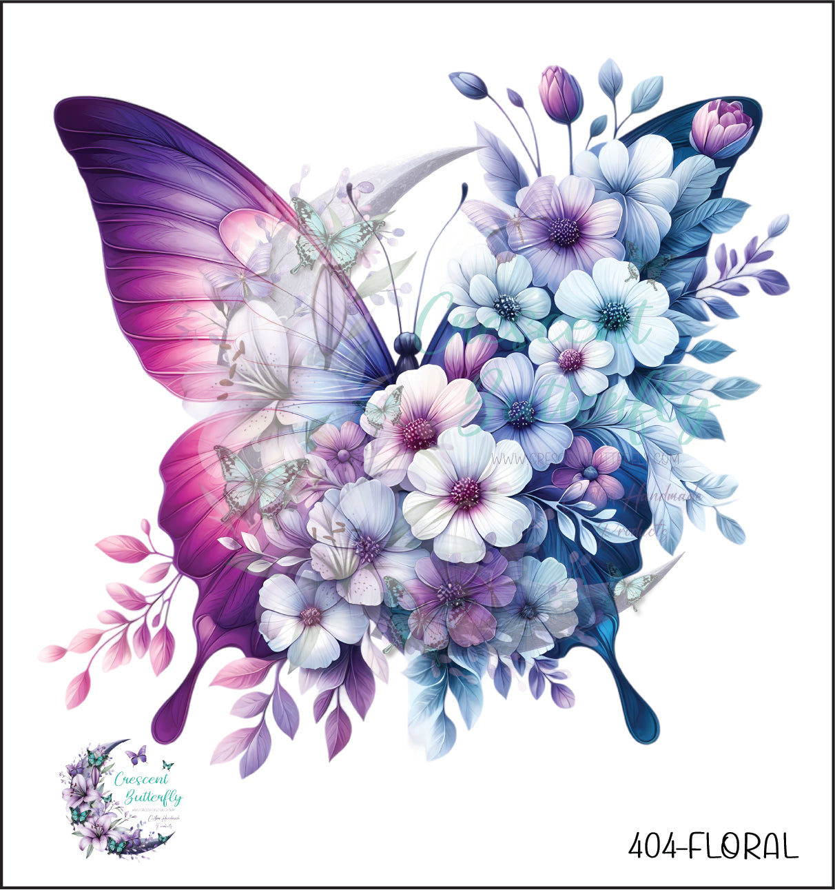 404-Floral UV DTF Decal