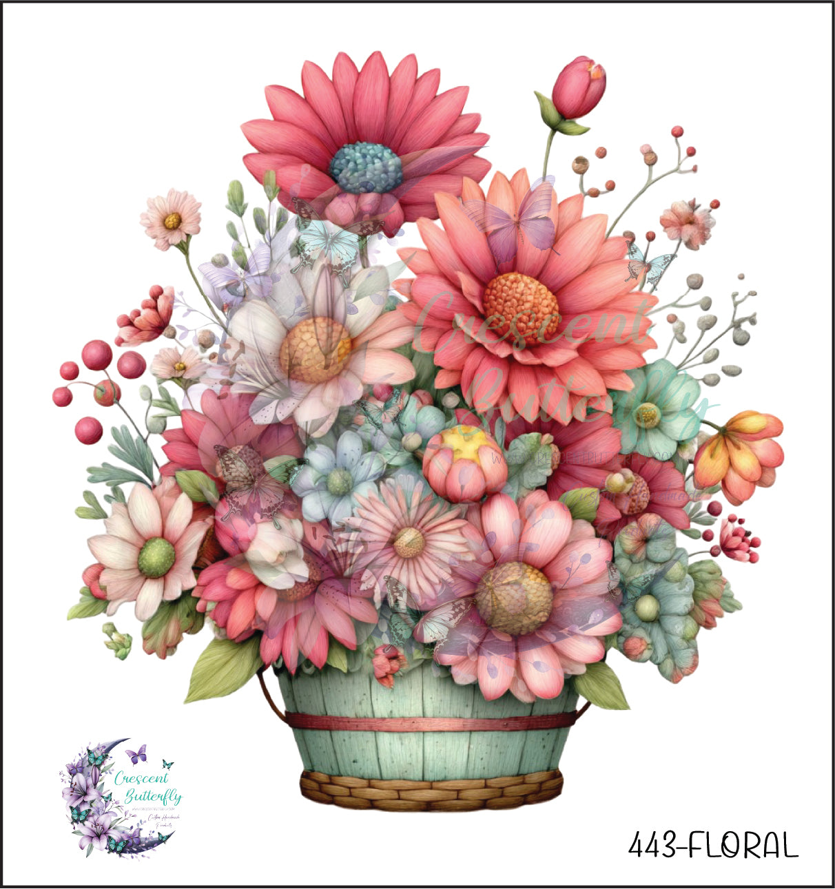 443-Floral UV DTF Decal