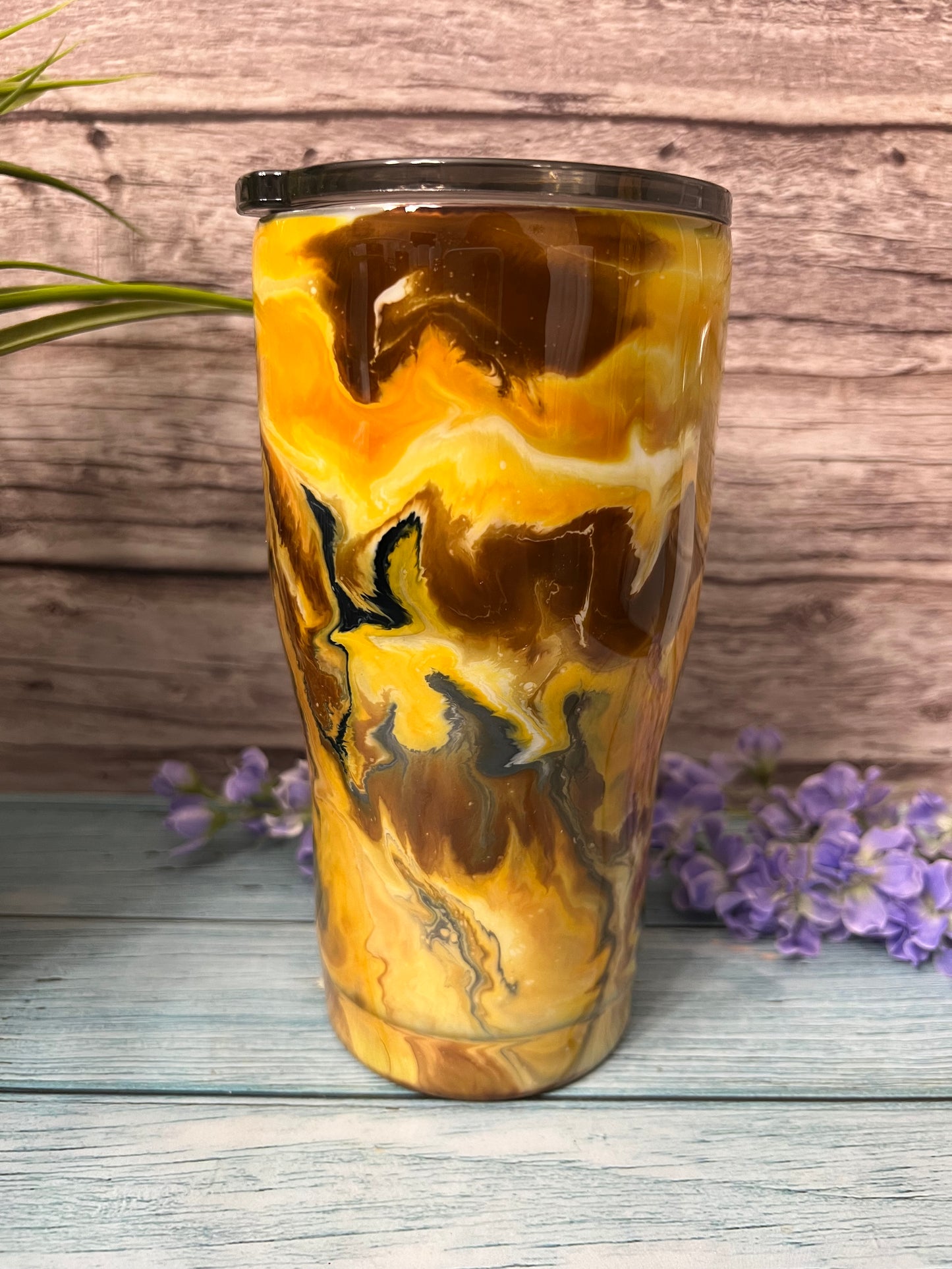 Honey Beehive Handmade Custom Epoxy Tumbler