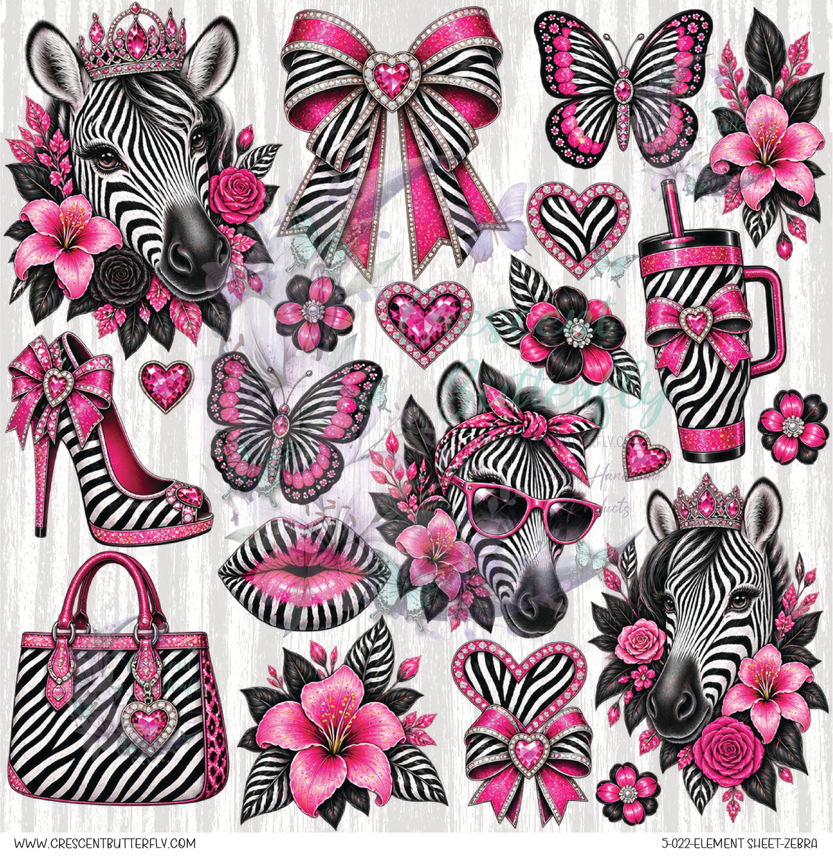 5-022-Element Sheet-Zebra UV DTF