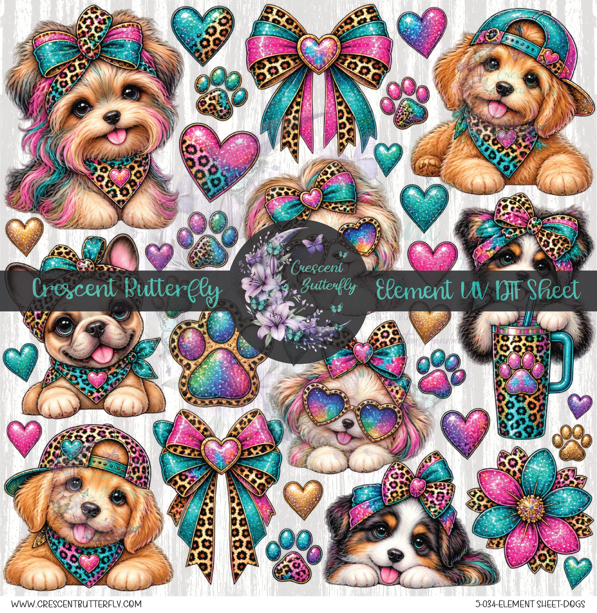 5-034-Element Sheet-Dogs UV DTF