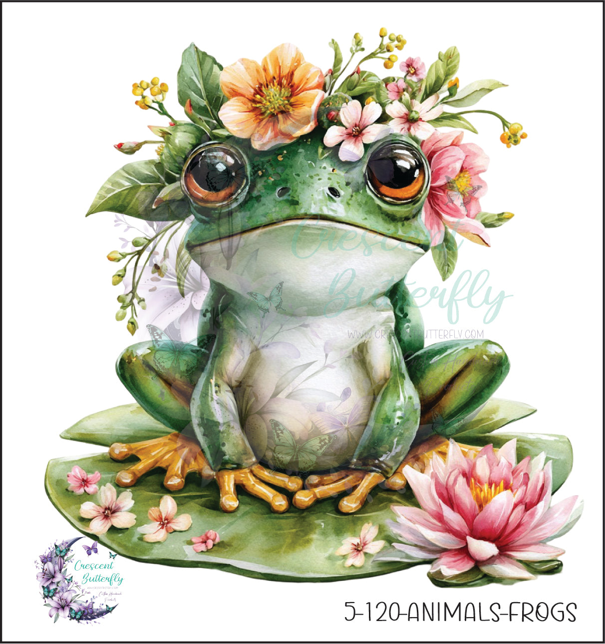 5-120-Animals-Frogs UV DTF Decal