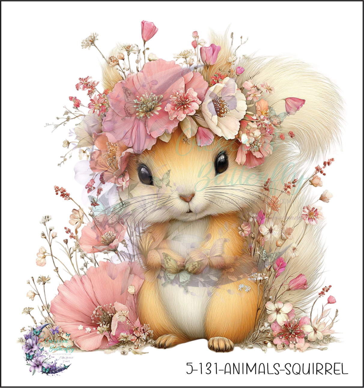 5-131-Animals-Squirrel UV DTF Decal