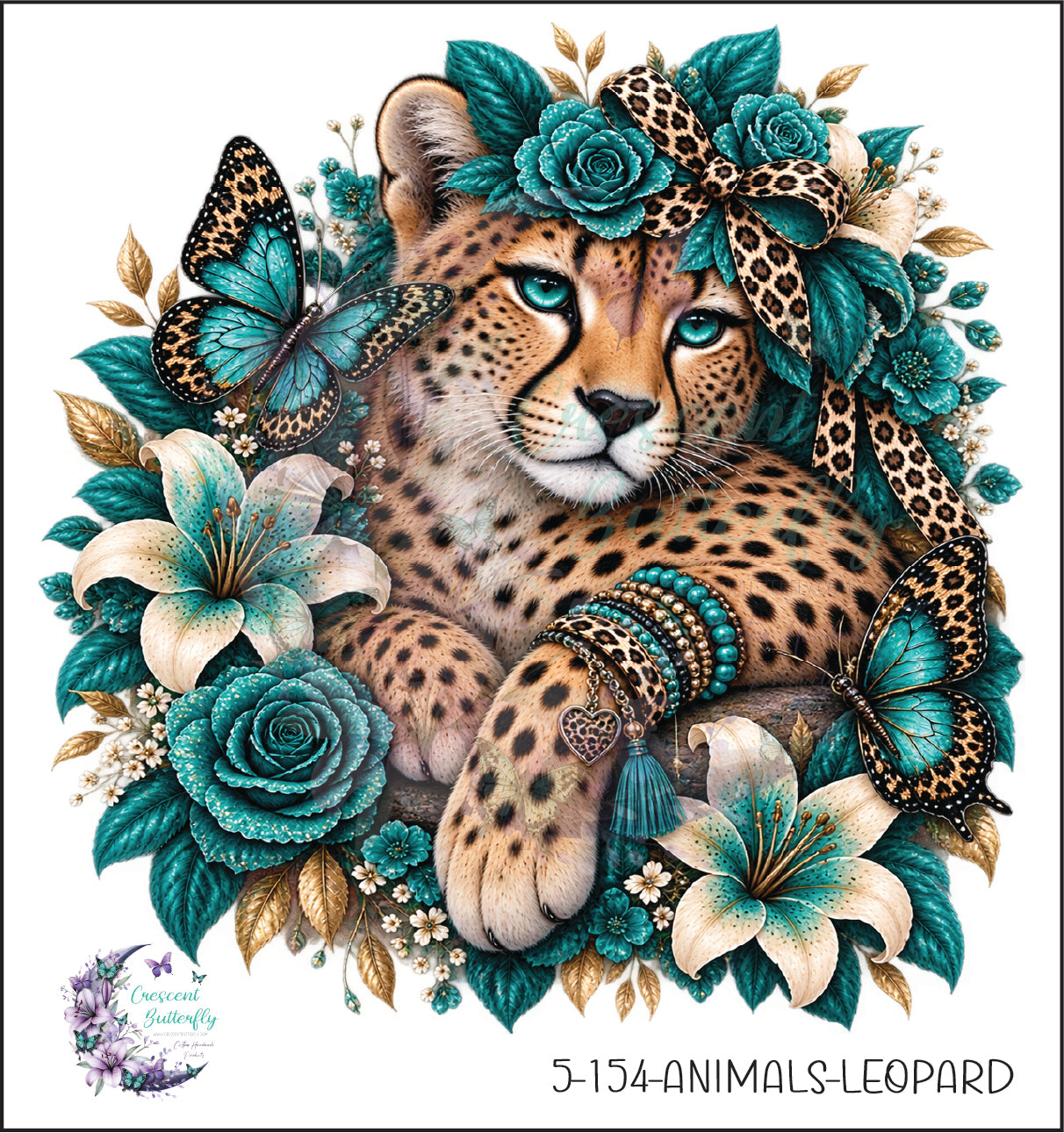 5-154-Animals-Leopard UV DTF Decal