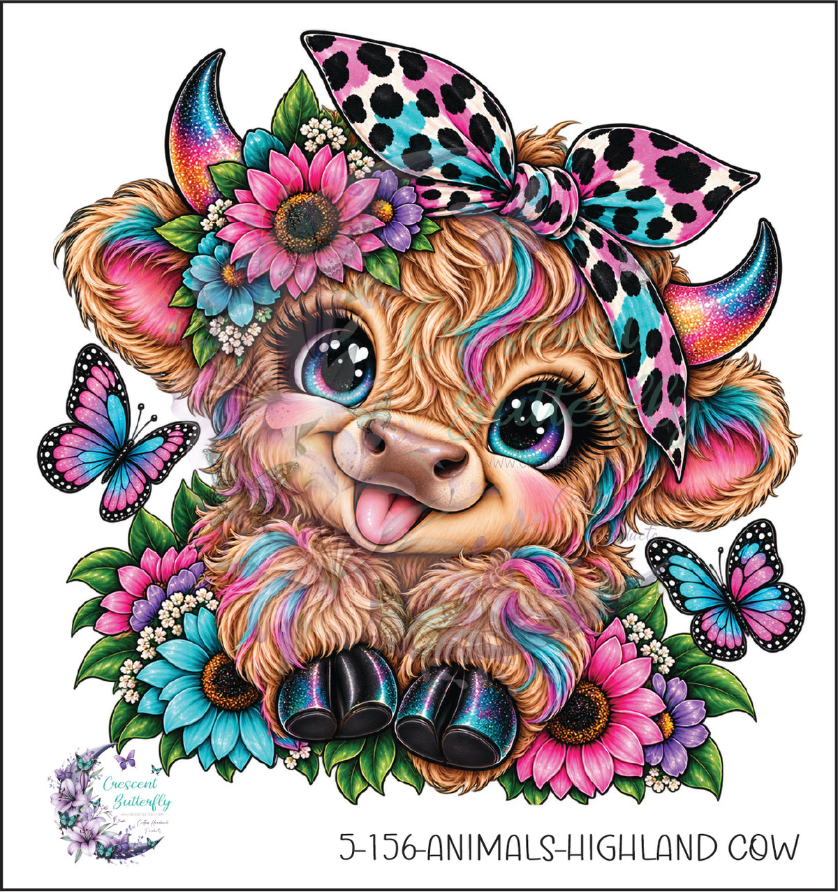 5-156-Animals-Highland Cow UV DTF Decal