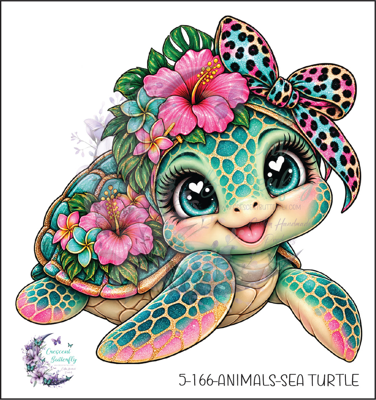5-166-Animals-Sea Turtle UV DTF Decal