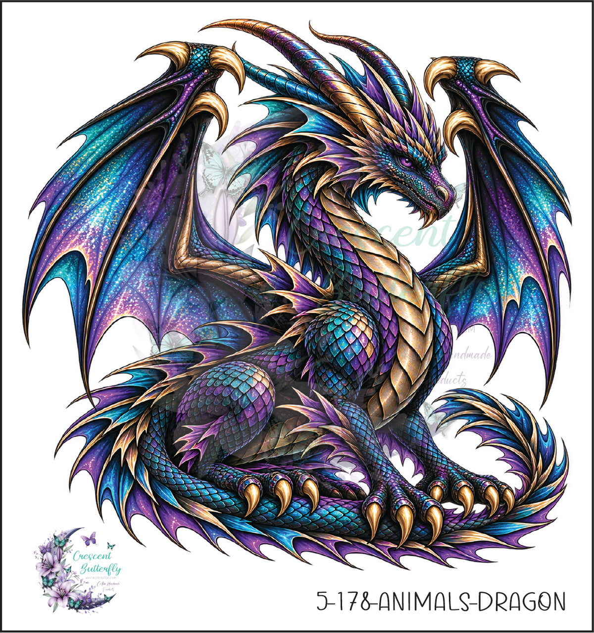 5-178-Animals-Dragon UV DTF Decal