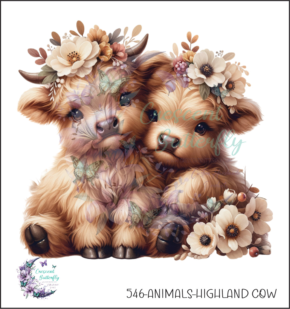 546-Animals-Highland Cow UV DTF Decal