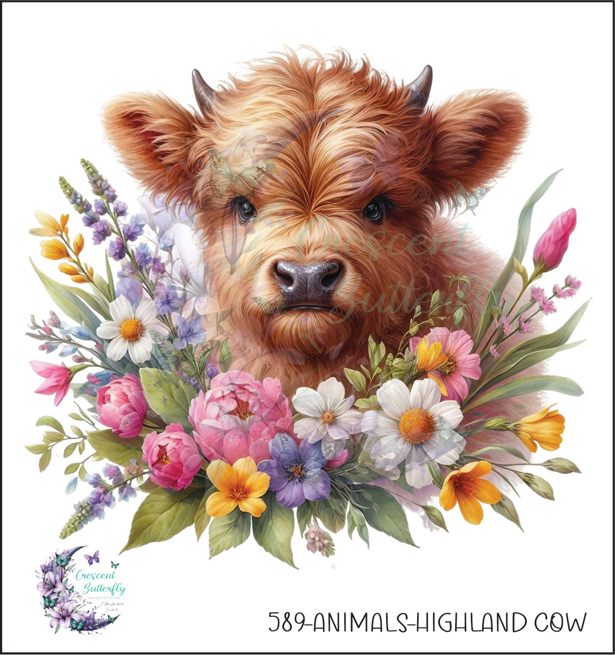 589-Animals-Highland Cow UV DTF Decal