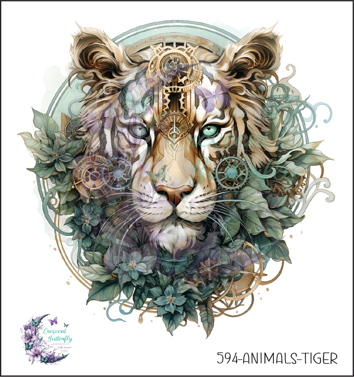 594-Animals-Tiger UV DTF Decal