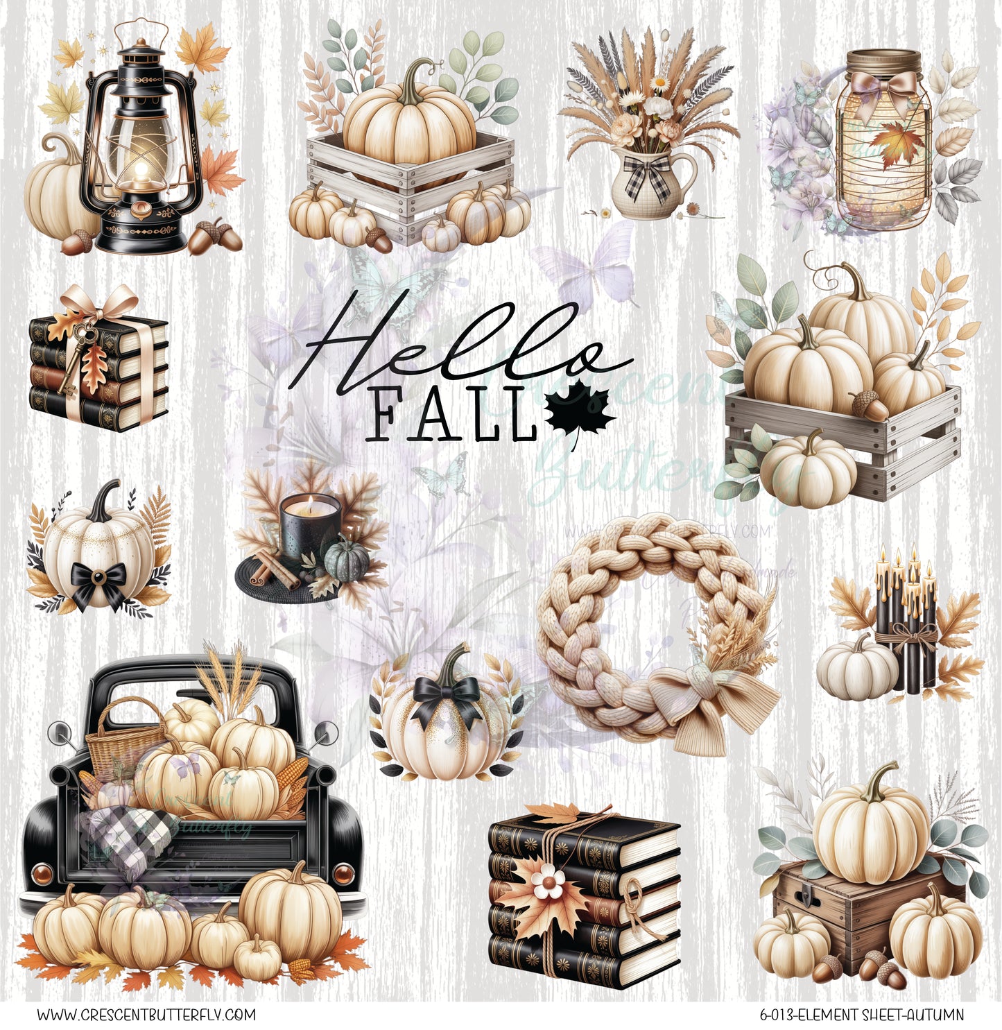 6-013-Element Sheet-Autumn UV DTF