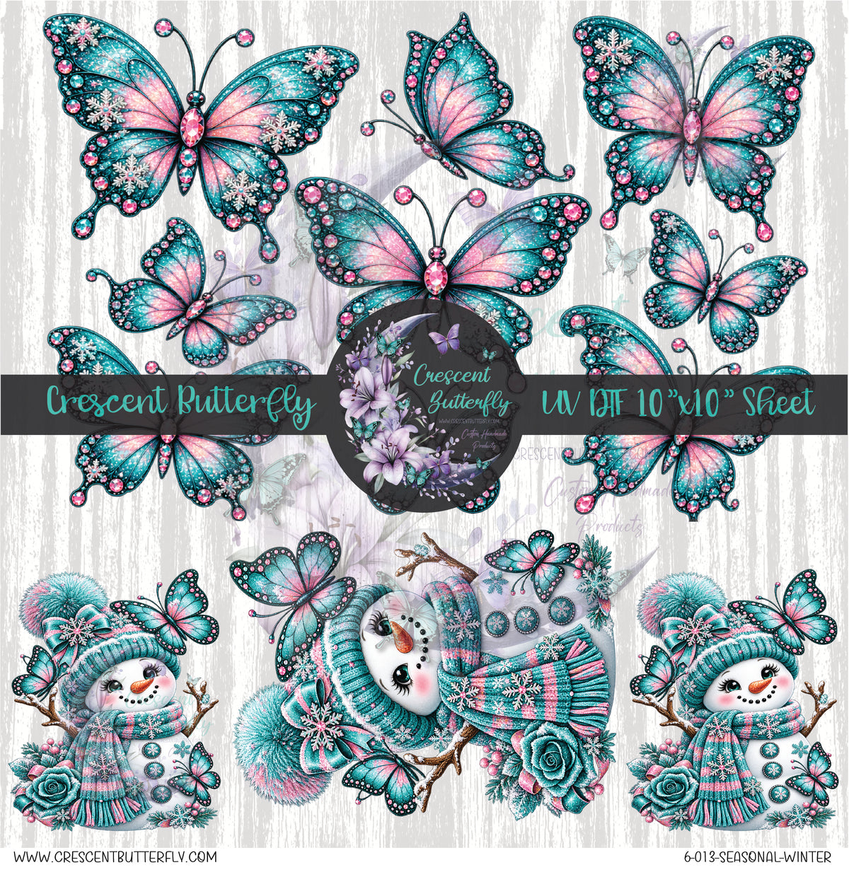 6-013-Seasonal-Winter 10x10 UV DTF Sheet