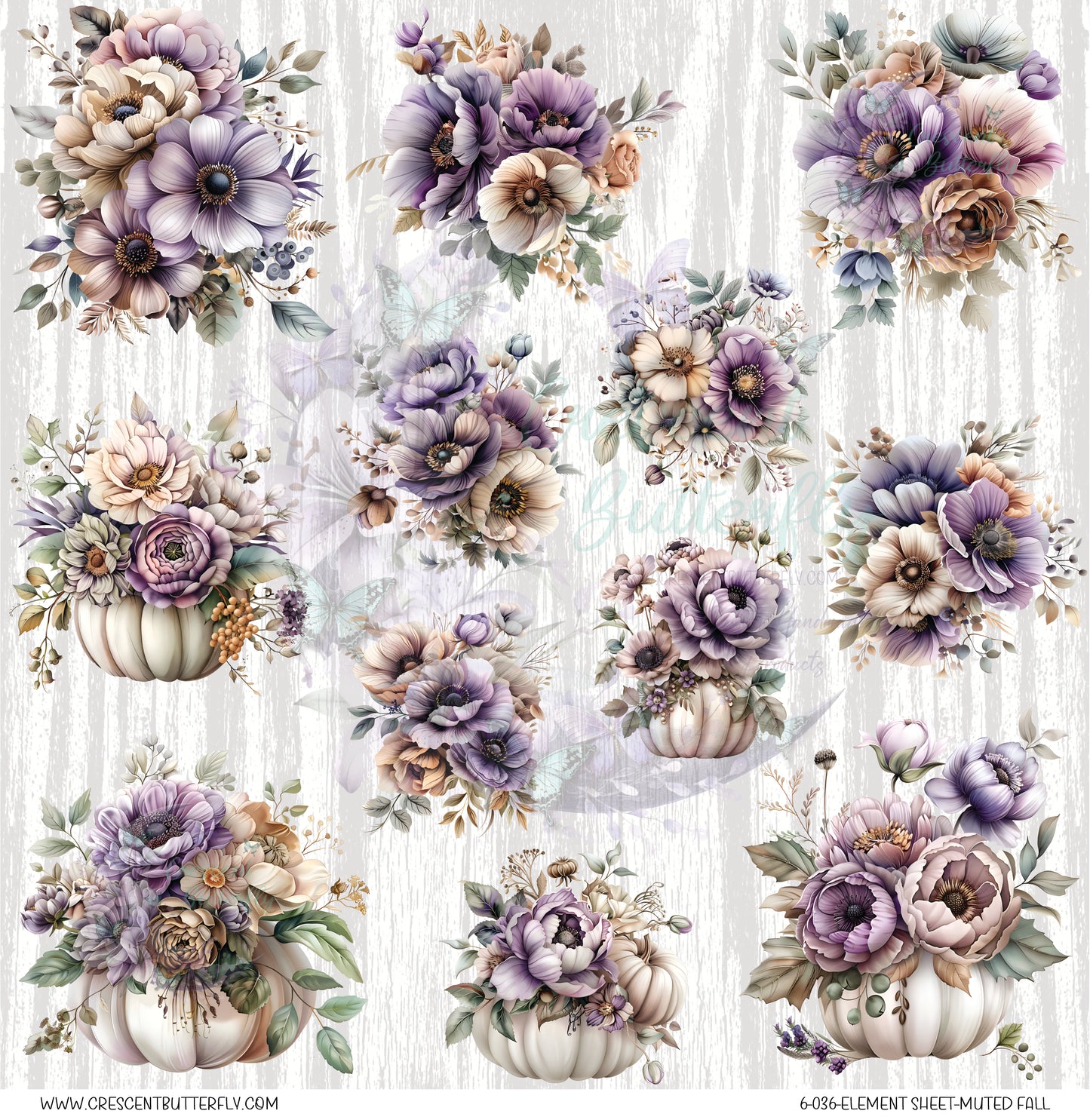 6-036-Element Sheet-Muted Fall UV DTF